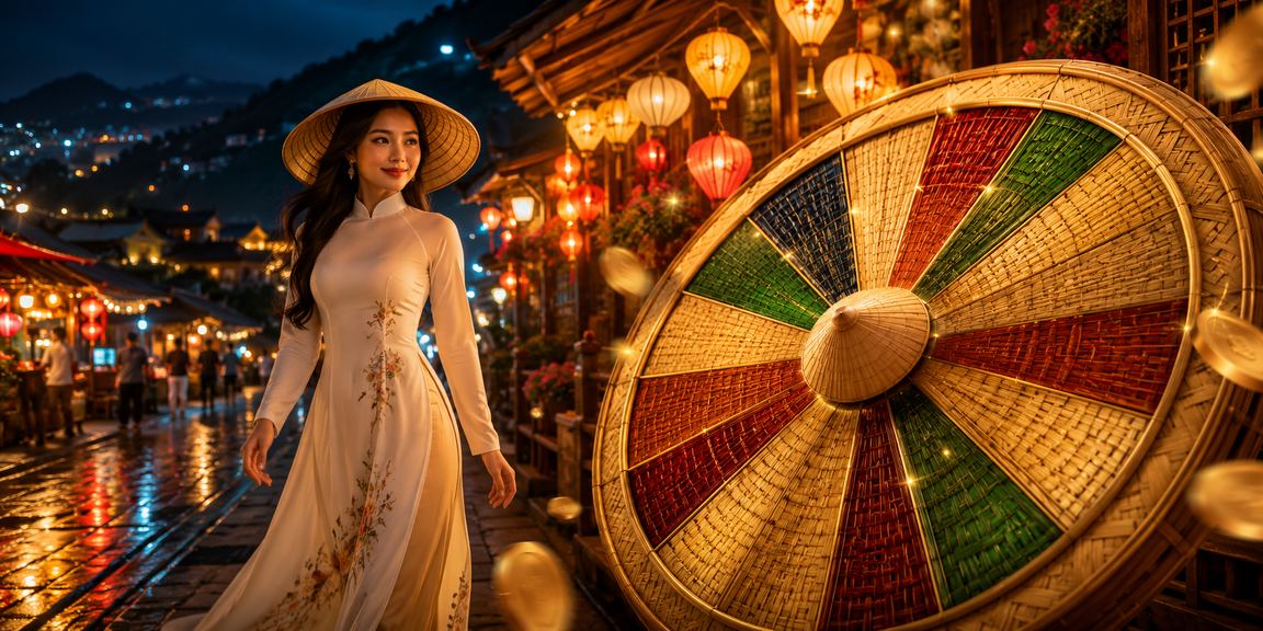 Không khí lễ hội bốc thăm may mắn tại Sa Pa với trang phục truyền thống nón lá