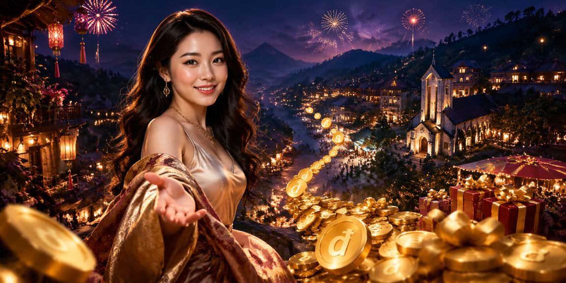 Không khí lễ hội Sa Pa với màn hình hiển thị thưởng đăng ký và ưu đãi hấp dẫn